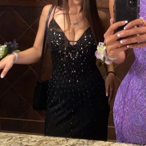 Black long prom dress